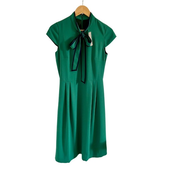 NWT* J. Crew Crepe Classic Tie Neck Dress - Picture 1 of 2